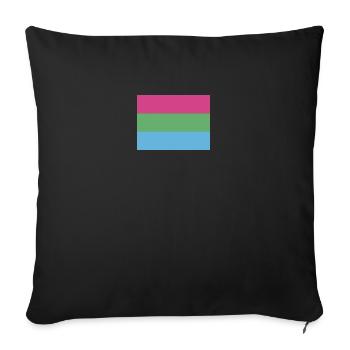 Polysexual Pride Flag - Sofakissenbezug 45 x 45 cm - Schwarz - Vorne