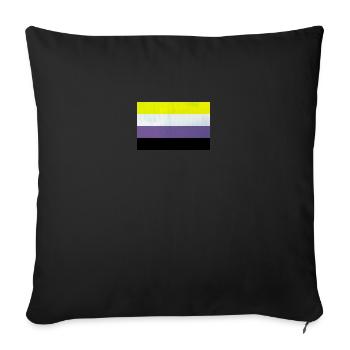 Nonbinary Pride Flag - Sofakissenbezug 45 x 45 cm - Schwarz - Vorne