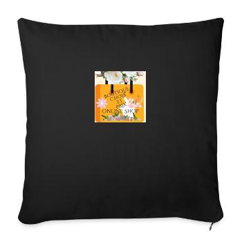 BOUTIQUE CHOIX ET PRIX - Housse de coussin décorative 45 x 45 cm - noir - Devant