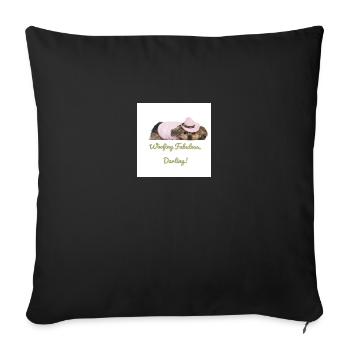 Woofing fabulous - Sofa pillowcase 17,3'' x 17,3'' (45 x 45 cm) - black - Front