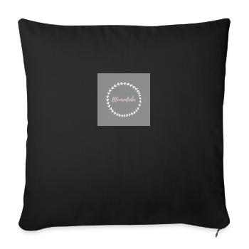 Blumen - Sofakissenbezug 45 x 45 cm - Schwarz - Vorne