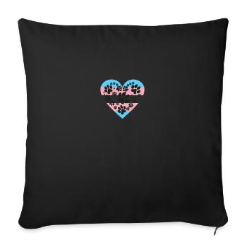 Fierté du chiot trans - Housse de coussin décorative 45 x 45 cm - noir - Devant