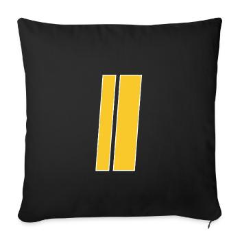 Commissaire du bord - Housse de coussin décorative 45 x 45 cm - noir - Devant