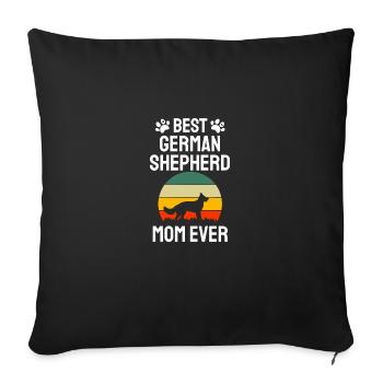 Best Dogs Mom Mother's Day German Shepherd - Sofa pillowcase 17,3'' x 17,3'' (45 x 45 cm) - black - Front