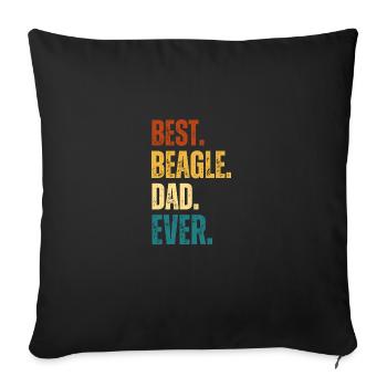 Best Beagle Papa Father's Day Gift Dogs Beagle - Sofa pillowcase 17,3'' x 17,3'' (45 x 45 cm) - black - Front