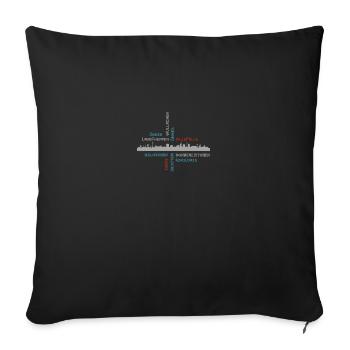 Ruhrpott Silhouette - Sofakissenbezug 45 x 45 cm - Schwarz - Vorne