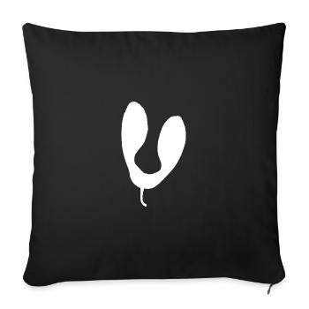 U-Form Abstrakte Silhouette - Sofakissenbezug 45 x 45 cm - Schwarz - Vorne