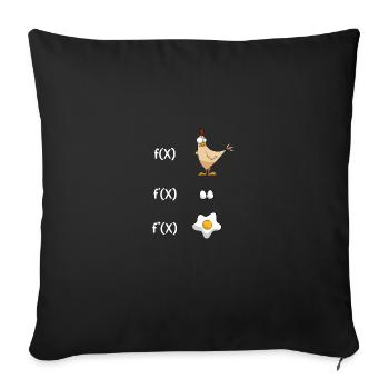Math Derivation Chicken Student Teacher Gift - Sofa pillowcase 17,3'' x 17,3'' (45 x 45 cm) - black - Front