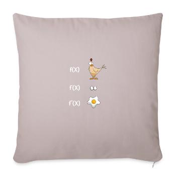 Math Derivation Chicken Student Teacher Gift - Sofa pillowcase 17,3'' x 17,3'' (45 x 45 cm) - light taupe - Front