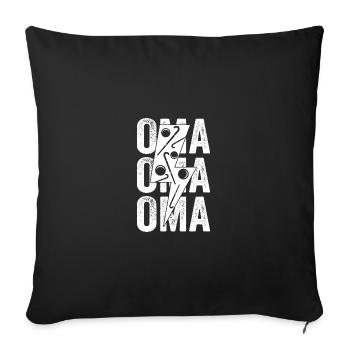 Feldhockeyspieler Oma Feldhockey - Sofakissenbezug 45 x 45 cm - Schwarz - Vorne