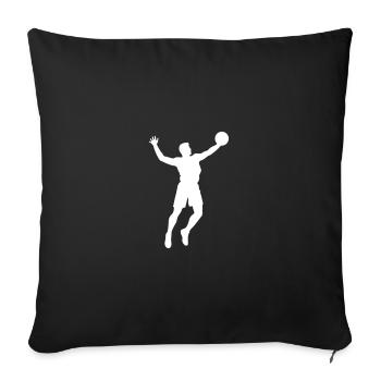Volleyball Player Silhouette - Sofa pillowcase 17,3'' x 17,3'' (45 x 45 cm) - black - Front