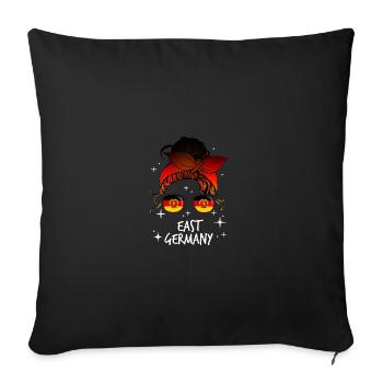 GDR - Sofa pillowcase 17,3'' x 17,3'' (45 x 45 cm) - black - Front