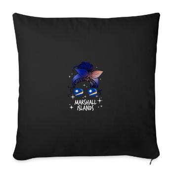 Marshall Islands - Sofa pillowcase 17,3'' x 17,3'' (45 x 45 cm) - black - Front