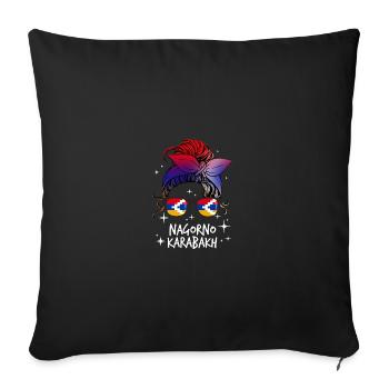 Haut-Karabakh - Housse de coussin décorative 45 x 45 cm - noir - Devant