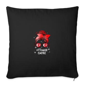 Ottoman Empire - Housse de coussin décorative 45 x 45 cm - noir - Devant