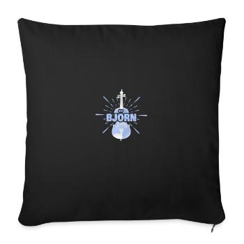 Gift for Björn - Sofa pillowcase 17,3'' x 17,3'' (45 x 45 cm) - black - Front