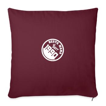 1990 - Sofa pillowcase 17,3'' x 17,3'' (45 x 45 cm) - burgundy - Front