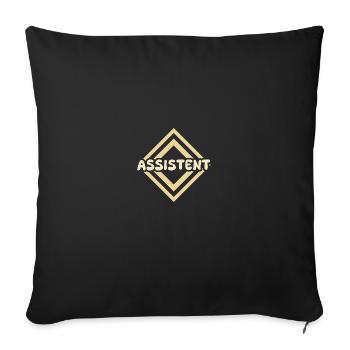 Assistant - Sofa pillowcase 17,3'' x 17,3'' (45 x 45 cm) - black - Front