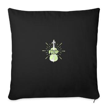 Filip - Sofa pillowcase 17,3'' x 17,3'' (45 x 45 cm) - black - Front