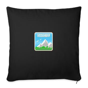 Mountaineering Zugspitze - Sofa pillowcase 17,3'' x 17,3'' (45 x 45 cm) - black - Front