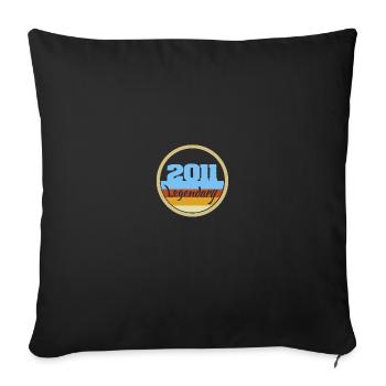 Year 2011 - Sofa pillowcase 17,3'' x 17,3'' (45 x 45 cm) - black - Front