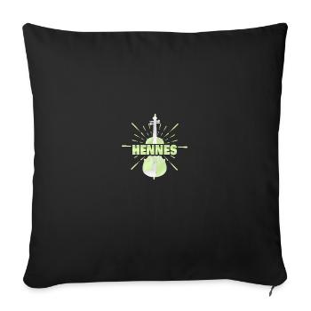 String instrument Hennes - Sofa pillowcase 17,3'' x 17,3'' (45 x 45 cm) - black - Front