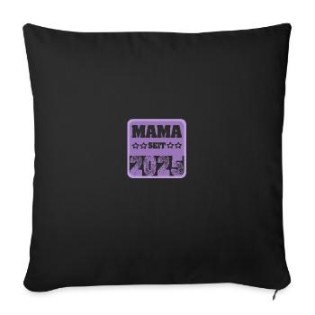 Maman 2025 - Housse de coussin décorative 45 x 45 cm - noir - Devant