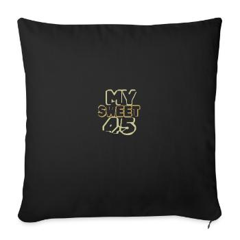 Anniversaire 45 - Housse de coussin décorative 45 x 45 cm - noir - Devant