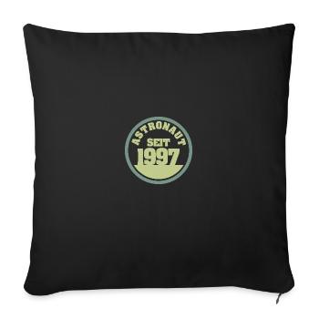 Born in 1997 - Sofa pillowcase 17,3'' x 17,3'' (45 x 45 cm) - black - Front