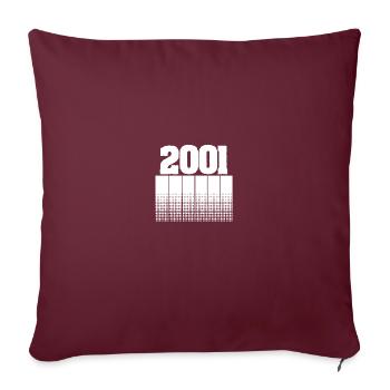 Born in 2001 - Sofa pillowcase 17,3'' x 17,3'' (45 x 45 cm) - burgundy - Front