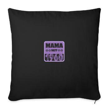 1960 - Sofa pillowcase 17,3'' x 17,3'' (45 x 45 cm) - black - Front