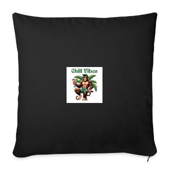 Ambiance décontractée - Housse de coussin décorative 45 x 45 cm - noir - Devant