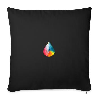 pluie heureuse - Housse de coussin décorative 45 x 45 cm - noir - Devant
