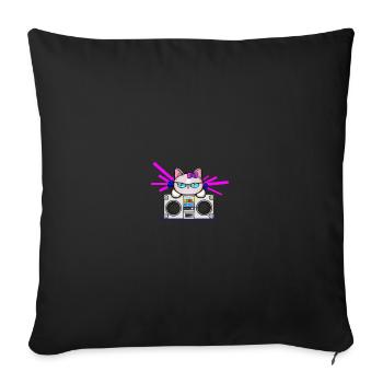 Hip Hop Beat Producer Retro Ghetto Blaster 1990s - Sofakissenbezug 45 x 45 cm - Schwarz - Vorne