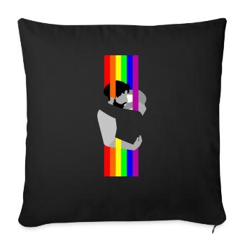 Gay Pride - Sofa pillowcase 17,3'' x 17,3'' (45 x 45 cm) - black - Front