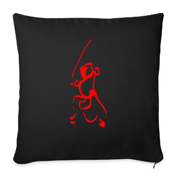 Kendo Fighter - Sofa pillowcase 17,3'' x 17,3'' (45 x 45 cm) - black - Front