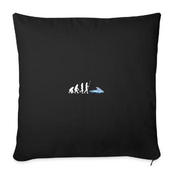 No Fins No Future Safe Sharks - Sofakissenbezug 45 x 45 cm - Schwarz - Vorne
