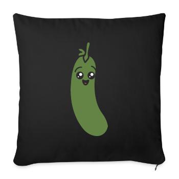 courgette - Sofa pillowcase 17,3'' x 17,3'' (45 x 45 cm) - black - Front