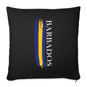 La Barbade a esquissé des couleurs de pays - Housse de coussin décorative 45 x 45 cm - noir - Devant