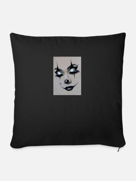Lonely Clown - Sofakissenbezug 45 x 45 cm - Schwarz