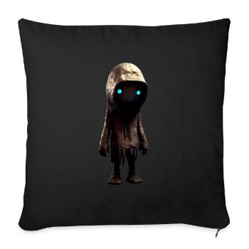 Creepy Character - Sofa pillowcase 17,3'' x 17,3'' (45 x 45 cm) - black - Front