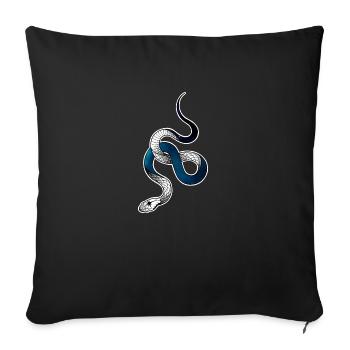 Cosmos Snake - Sofa pillowcase 17,3'' x 17,3'' (45 x 45 cm) - black - Front
