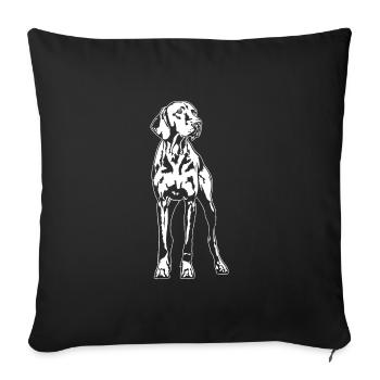 Hungarian Vizsla Portrait Dog Dogs Wilsigns - Sofa pillowcase 17,3'' x 17,3'' (45 x 45 cm) - black - Front