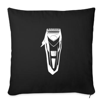 Tondeuses à cheveux coiffeur - Housse de coussin décorative 45 x 45 cm - noir - Devant