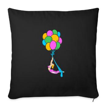 Aerial Yoga Air Yoga - Sofa pillowcase 17,3'' x 17,3'' (45 x 45 cm) - black - Front