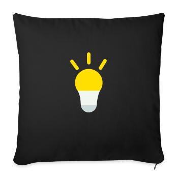 Led bulb - Sofa pillowcase 17,3'' x 17,3'' (45 x 45 cm) - black - Front
