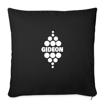 Gideon - Sofa pillowcase 17,3'' x 17,3'' (45 x 45 cm) - black - Front
