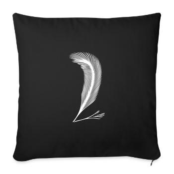 Feather handwriting as an expression of character - Sofa pillowcase 17,3'' x 17,3'' (45 x 45 cm) - black - Front