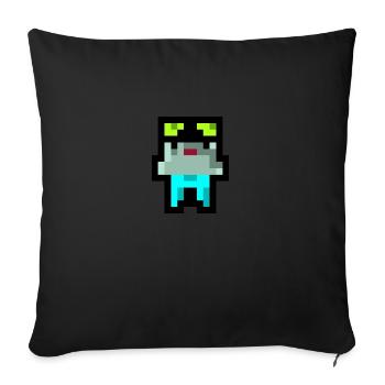 Pixel Küken - Sofakissenbezug 45 x 45 cm - Schwarz - Vorne
