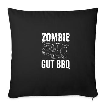Zombie Gut BBQ Meataran Gift - Sofa pillowcase 17,3'' x 17,3'' (45 x 45 cm) - black - Front